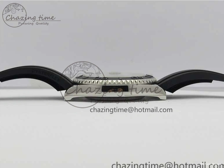 0130 Yacht-Master 116655 ARF SS Custom Made Black Ceramic Bezel on Oysterflex Rubber Strap A HighPerformance 3064